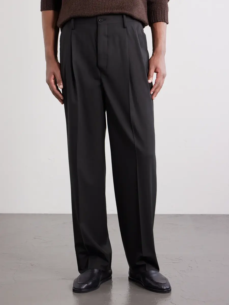 Kaptain Sunshine Straight-Leg Pleated Wool-Poplin Trousers - Men | Thumbnail 3 Kaptain Sunshine Straight-Leg Pleated Wool-Poplin Trousers - Men | Thumbnail 3
