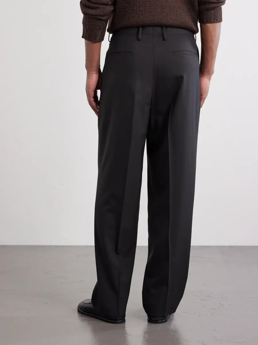 Kaptain Sunshine Straight-Leg Pleated Wool-Poplin Trousers - Men | Thumbnail 4 Kaptain Sunshine Straight-Leg Pleated Wool-Poplin Trousers - Men | Thumbnail 4