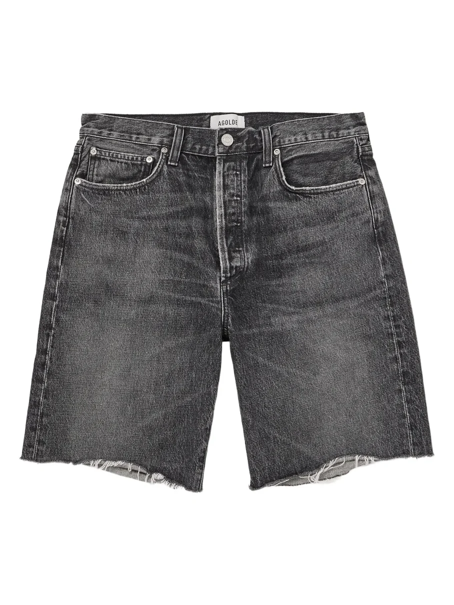 AGOLDE Anson Straight-Leg Frayed Denim Shorts - Men
