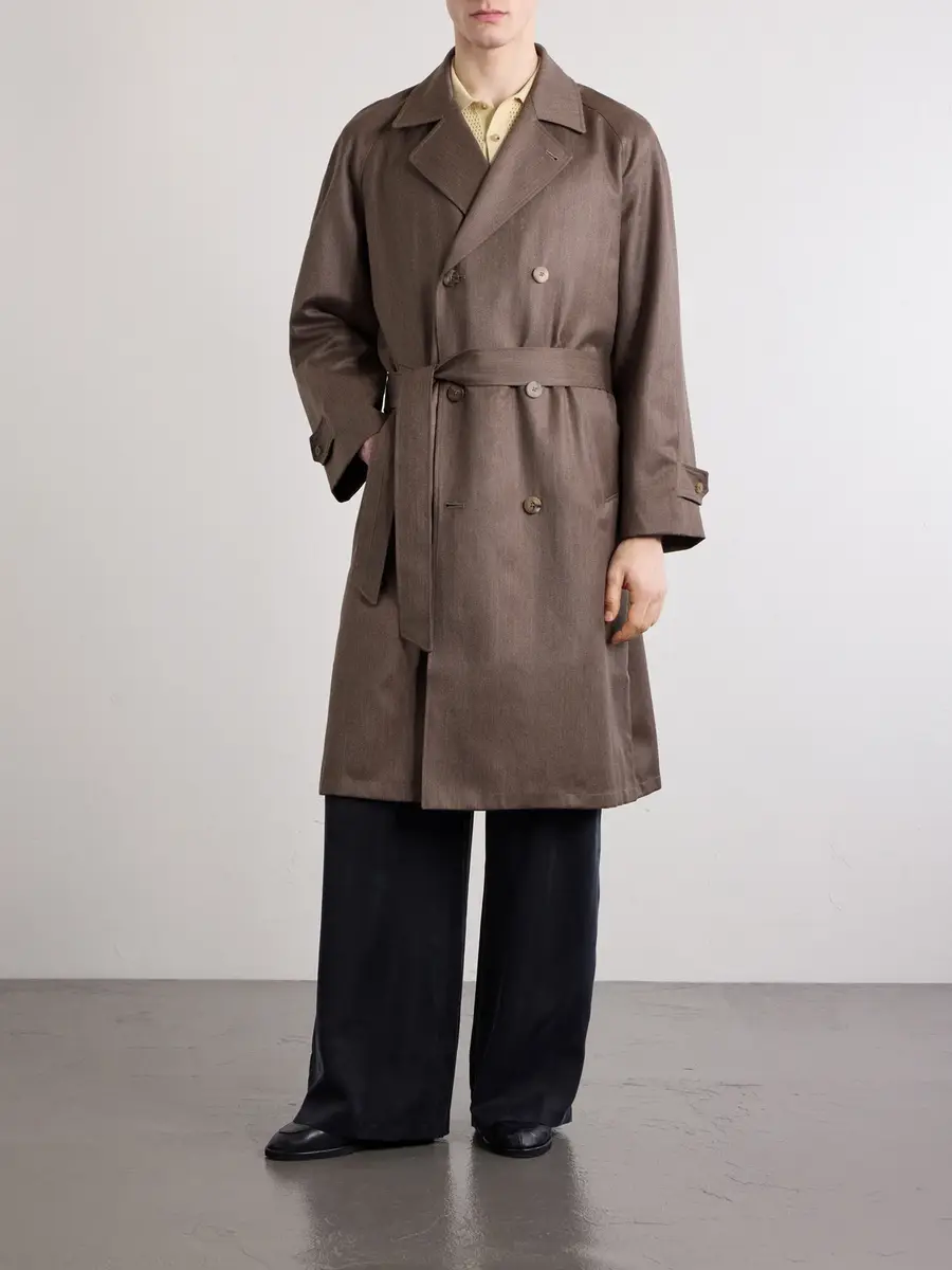 De Bonne Facture Grandad Double-Breasted Wool and Cotton-Blend Coat - Men | Thumbnail 3 De Bonne Facture Grandad Double-Breasted Wool and Cotton-Blend Coat - Men | Thumbnail 3