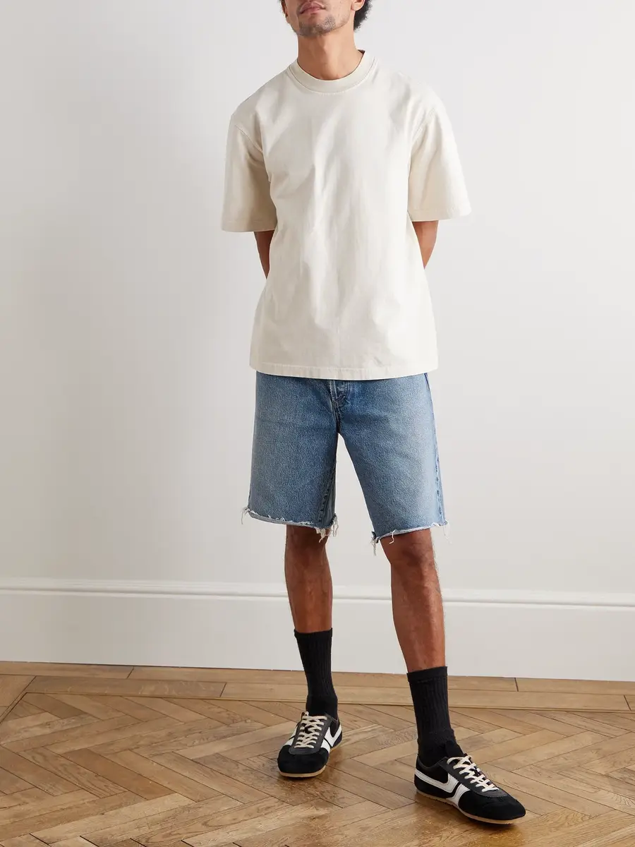 AGOLDE Anson Straight-Leg Frayed Denim Shorts - Men | Thumbnail 2 AGOLDE Anson Straight-Leg Frayed Denim Shorts - Men | Thumbnail 2