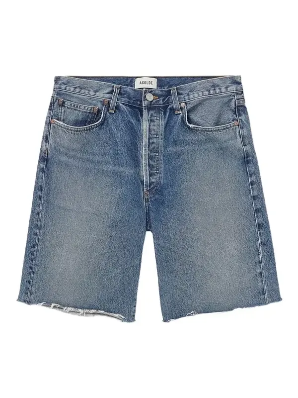 Anson Straight-Leg Frayed Denim Shorts - Men