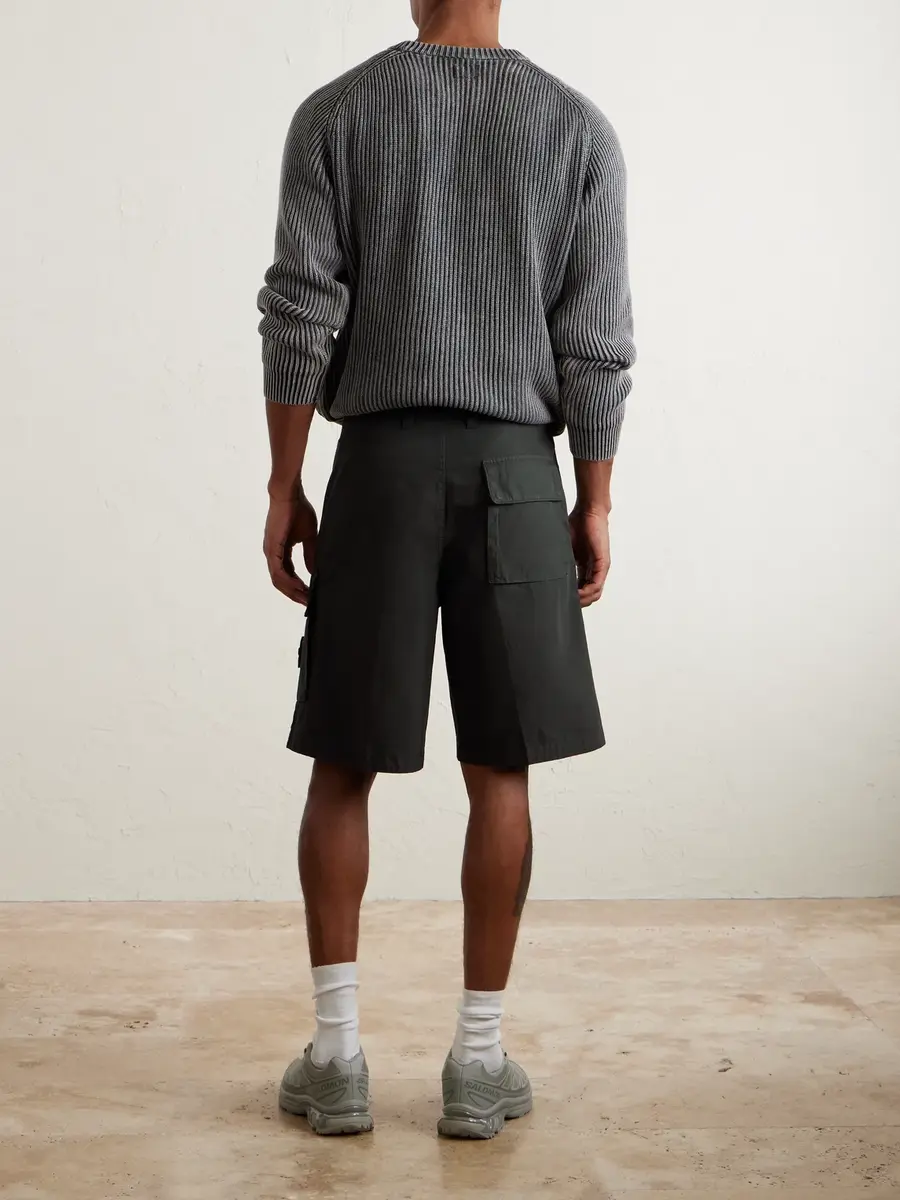Stone Island Straight-Leg Organic Cotton-Canvas Cargo Shorts - Men | Thumbnail 3 Stone Island Straight-Leg Organic Cotton-Canvas Cargo Shorts - Men | Thumbnail 3