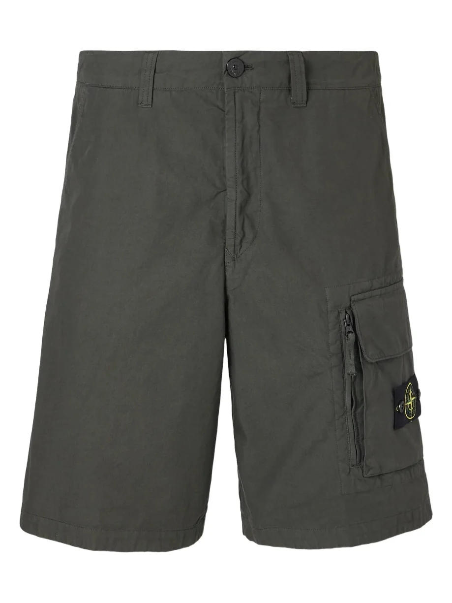 Stone Island Straight-Leg Organic Cotton-Canvas Cargo Shorts - Men