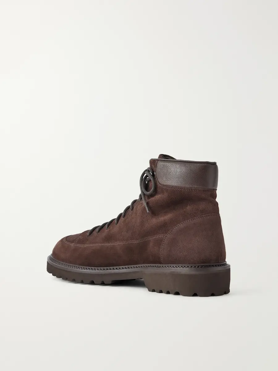 Common Projects Piuma Leather-Trimmed Suede Hiking Boots - Men | Thumbnail 4 Common Projects Piuma Leather-Trimmed Suede Hiking Boots - Men | Thumbnail 4