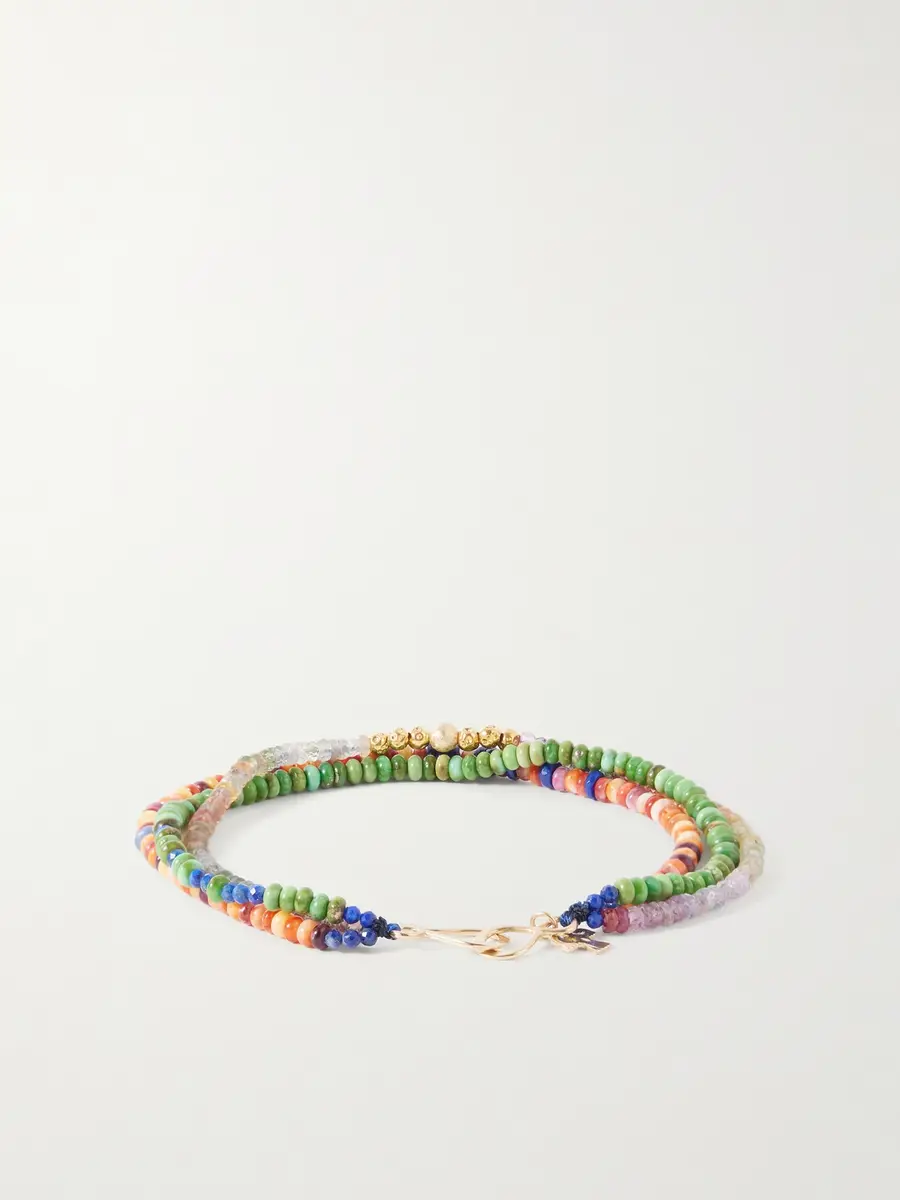 Peyote Bird Marrakesh 14-Karat Gold Multi-Stone Beaded Bracelet - Men | Thumbnail 3 Peyote Bird Marrakesh 14-Karat Gold Multi-Stone Beaded Bracelet - Men | Thumbnail 3