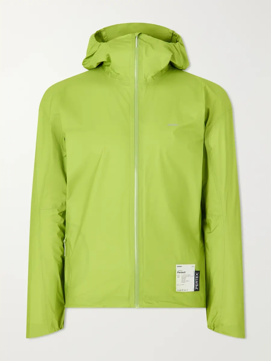Satisfy Rain Fly Hooded Logo-Printed PERTEX® Shield Air Jacket - Men | Thumbnail 2