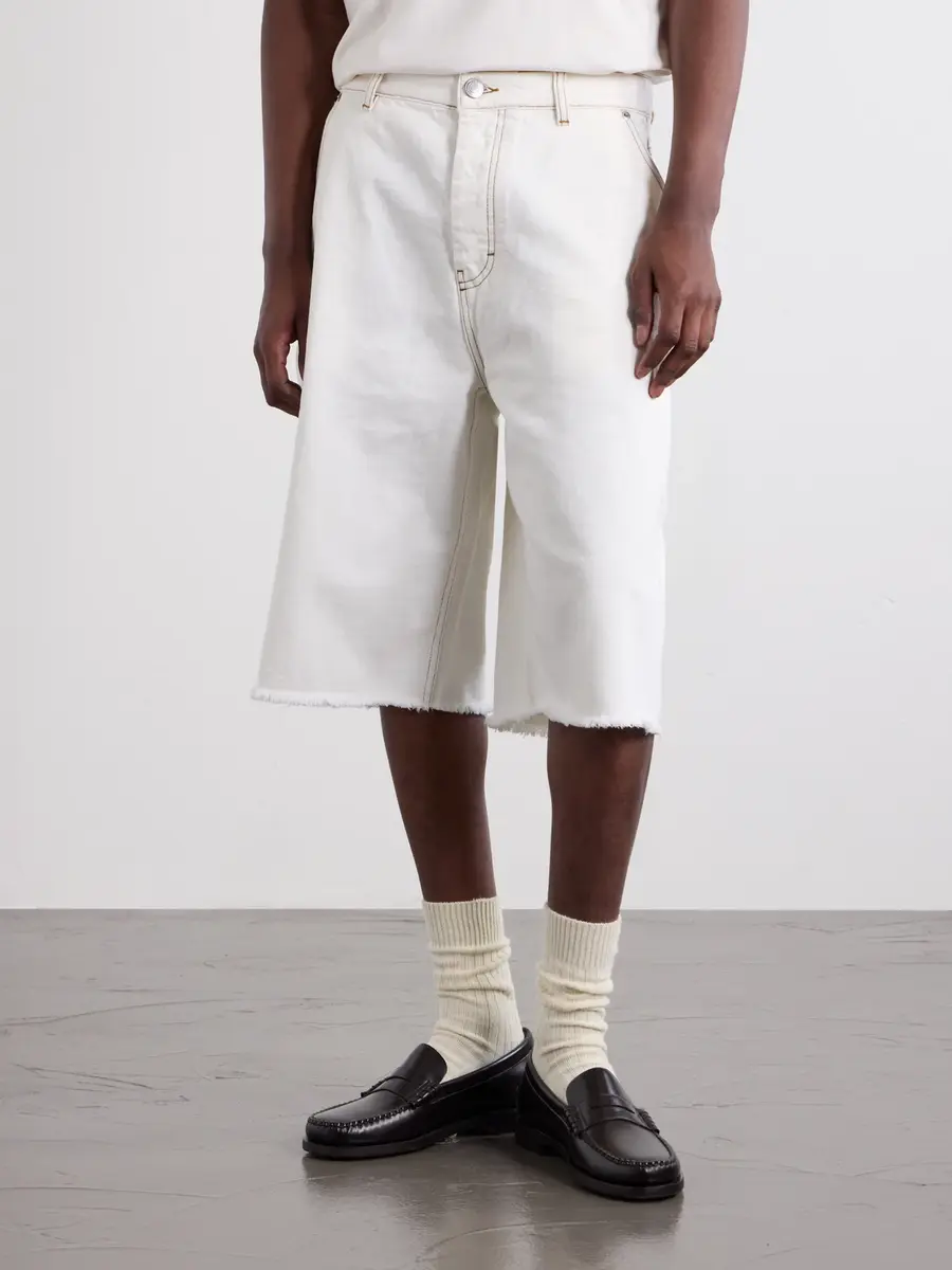 AMI PARIS Wide-Leg Denim Shorts - Men | Thumbnail 3 AMI PARIS Wide-Leg Denim Shorts - Men | Thumbnail 3