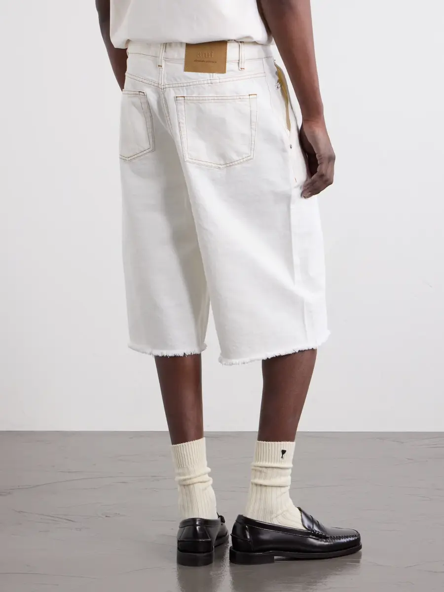AMI PARIS Wide-Leg Denim Shorts - Men | Thumbnail 4 AMI PARIS Wide-Leg Denim Shorts - Men | Thumbnail 4