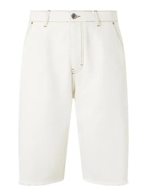 Wide-Leg Denim Shorts - Men