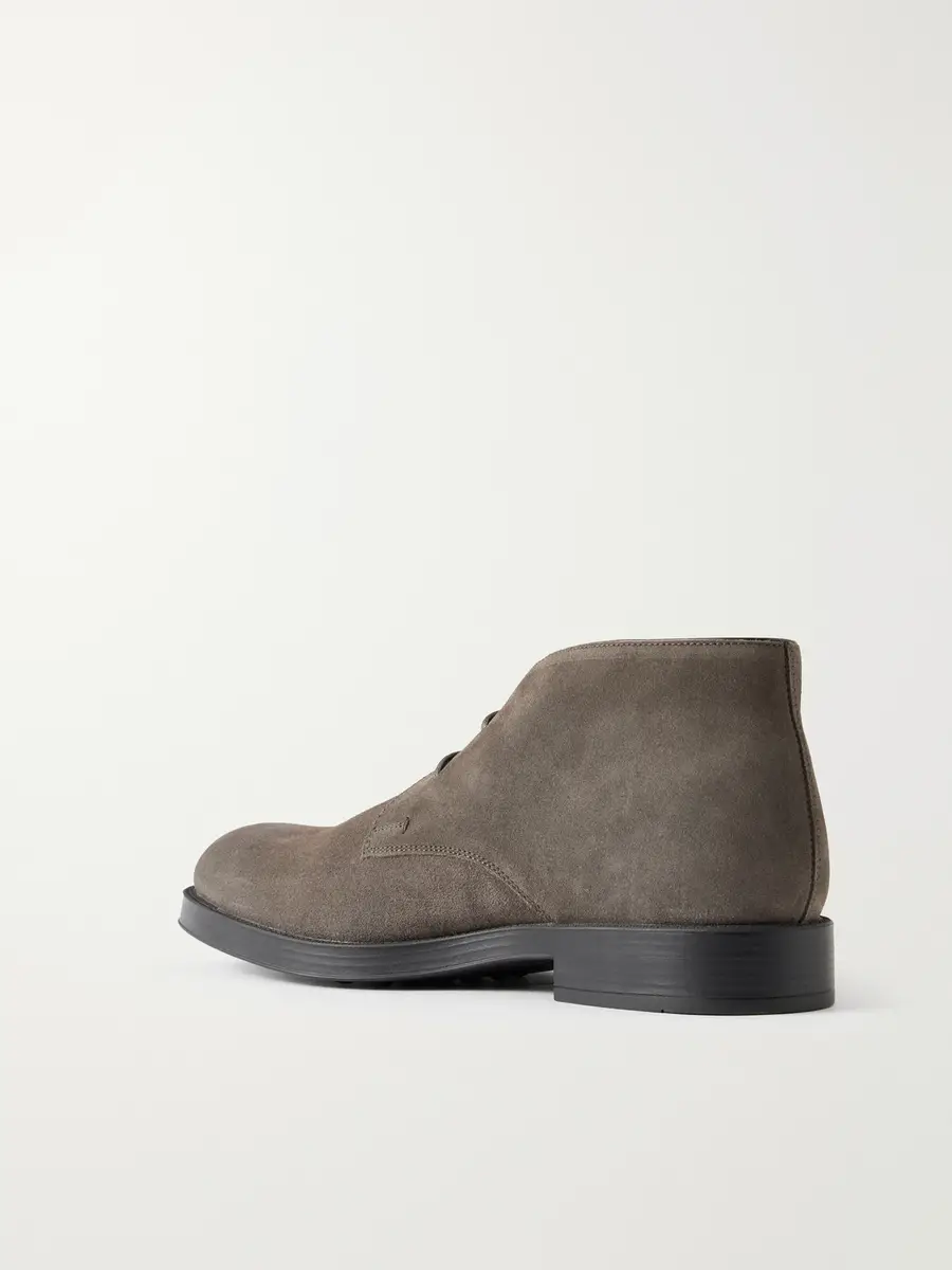 Tod's Logo Debossed Suede Lace-Up Boots - Men | Thumbnail 4 Tod's Logo Debossed Suede Lace-Up Boots - Men | Thumbnail 4