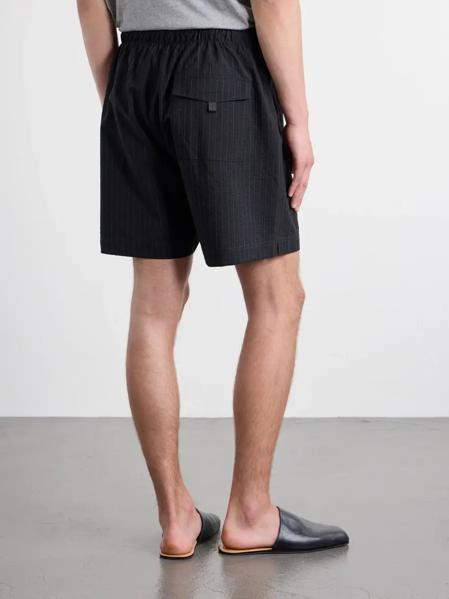 Studio Nicholson Starboard Wide-Leg Cotton and Wool-Blend Drawstring Shorts - Men | Thumbnail 4 Studio Nicholson Starboard Wide-Leg Cotton and Wool-Blend Drawstring Shorts - Men | Thumbnail 4
