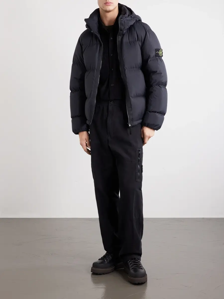 Stone Island Padded Quilted Ripstop CORDURA® Hooded Down Jacket - Men | Thumbnail 2 Stone Island Padded Quilted Ripstop CORDURA® Hooded Down Jacket - Men | Thumbnail 2