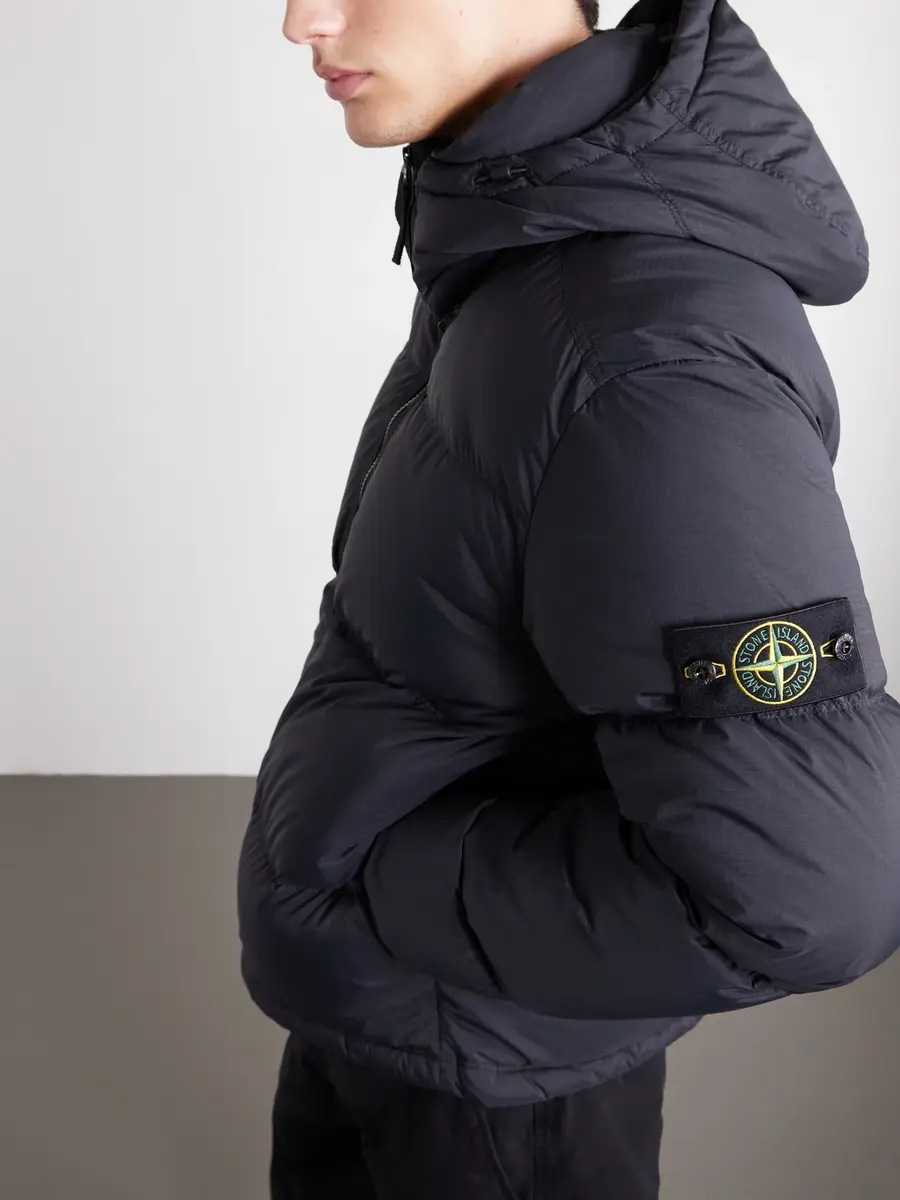 Stone Island Padded Quilted Ripstop CORDURA® Hooded Down Jacket - Men | Thumbnail 5 Stone Island Padded Quilted Ripstop CORDURA® Hooded Down Jacket - Men | Thumbnail 5