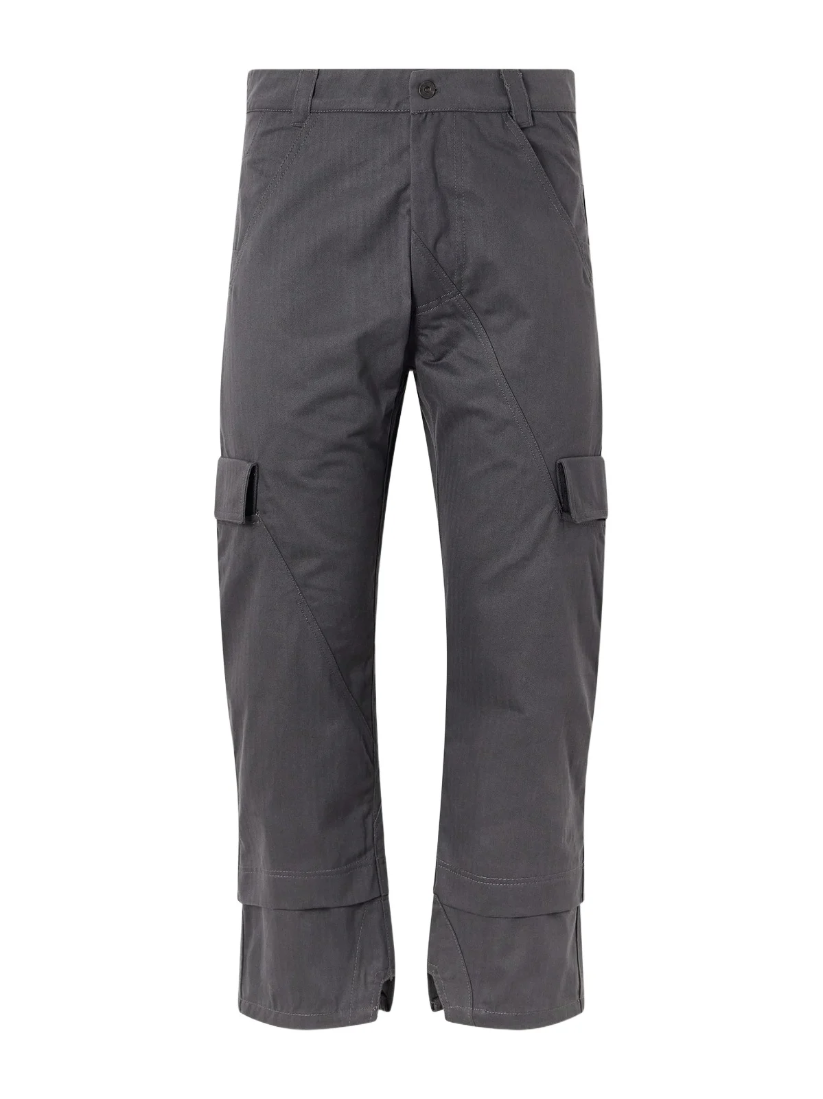 ADON Straight-Leg Cotton Herringbone Trousers - Men