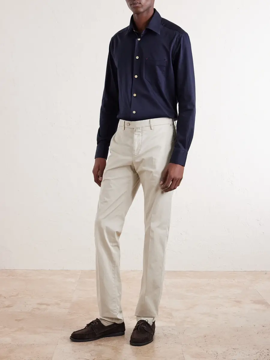 Kiton Straight-Leg Stretch-Cotton Trousers - Men | Thumbnail 2 Kiton Straight-Leg Stretch-Cotton Trousers - Men | Thumbnail 2
