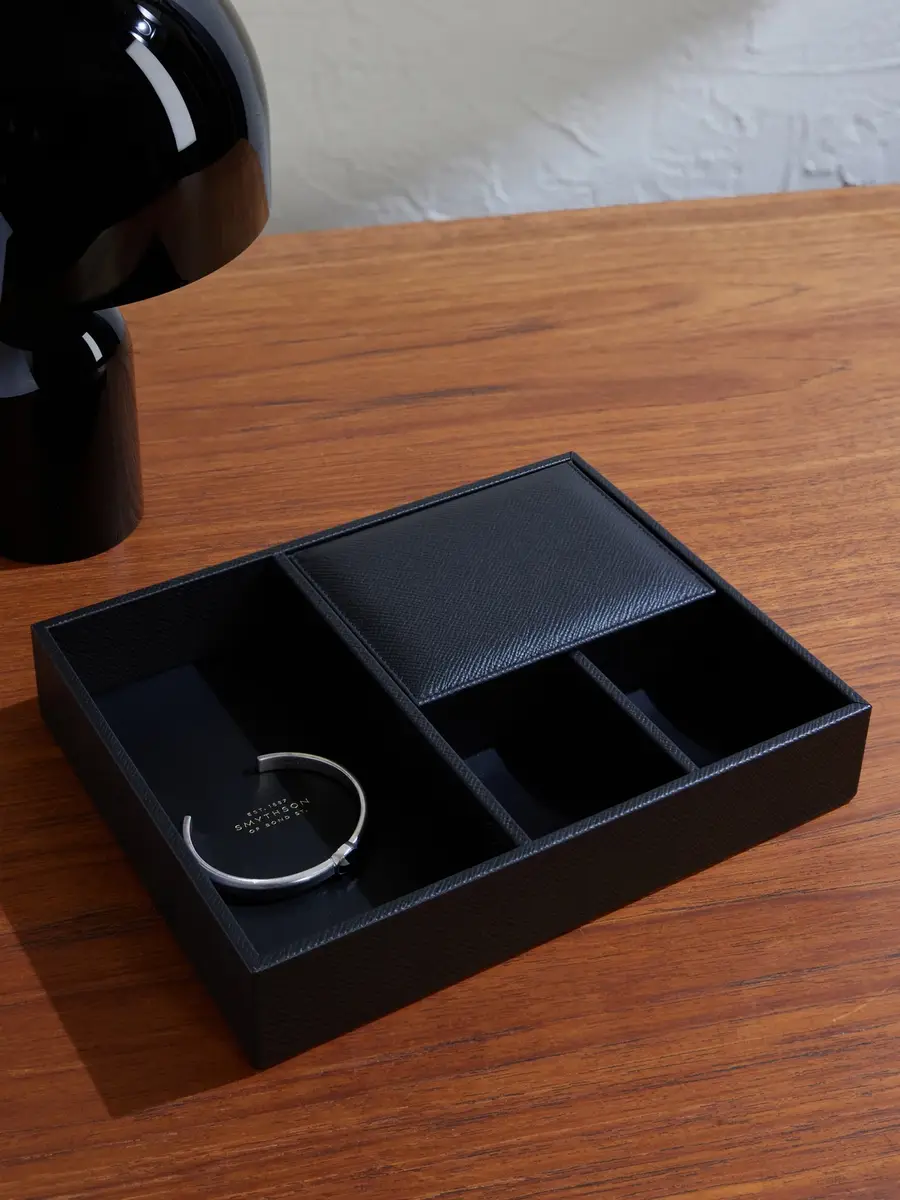 Smythson Valet Panama Cross-Grain Leather Tray - Men | Thumbnail 2 Smythson Valet Panama Cross-Grain Leather Tray - Men | Thumbnail 2
