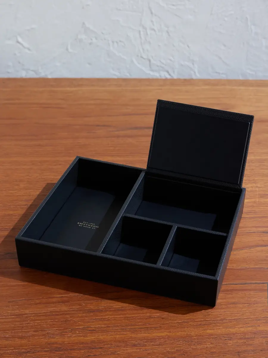Smythson Valet Panama Cross-Grain Leather Tray - Men | Thumbnail 3 Smythson Valet Panama Cross-Grain Leather Tray - Men | Thumbnail 3