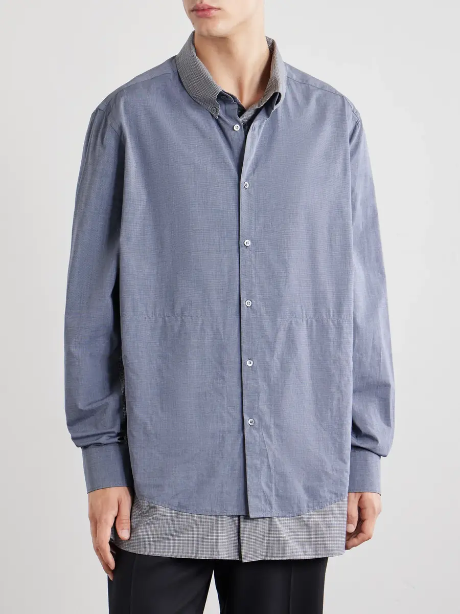 Maison Margiela Double Checked Cotton-Poplin Shirt - Men | Thumbnail 3 Maison Margiela Double Checked Cotton-Poplin Shirt - Men | Thumbnail 3