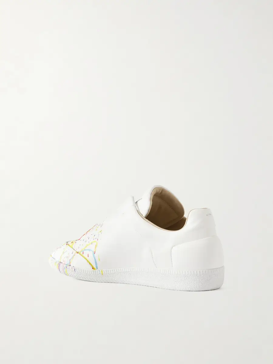 Maison Margiela Future Low Paint-Splattered Leather Sneakers - Men | Thumbnail 4 Maison Margiela Future Low Paint-Splattered Leather Sneakers - Men | Thumbnail 4