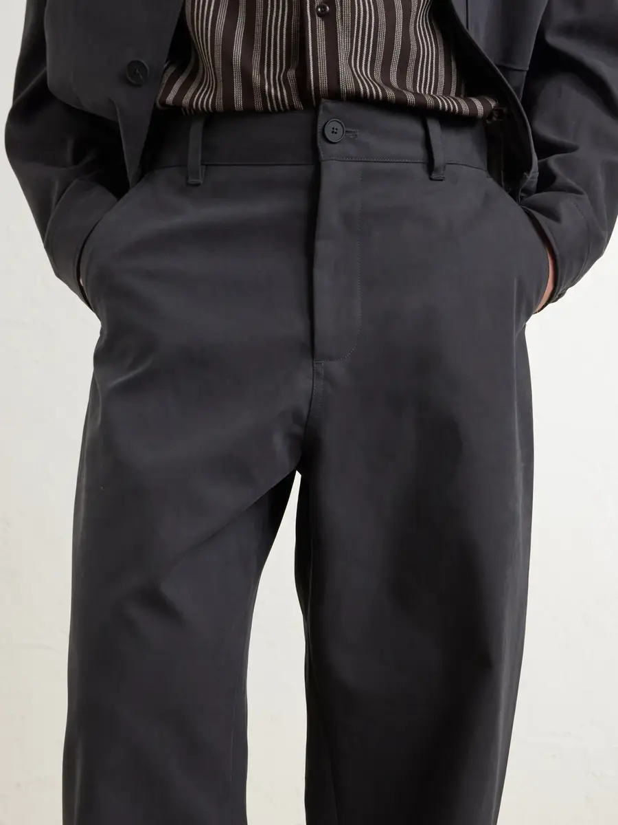 Studio Nicholson Barrel-Leg Cotton-Twill Trousers - Men | Thumbnail 6 Studio Nicholson Barrel-Leg Cotton-Twill Trousers - Men | Thumbnail 6