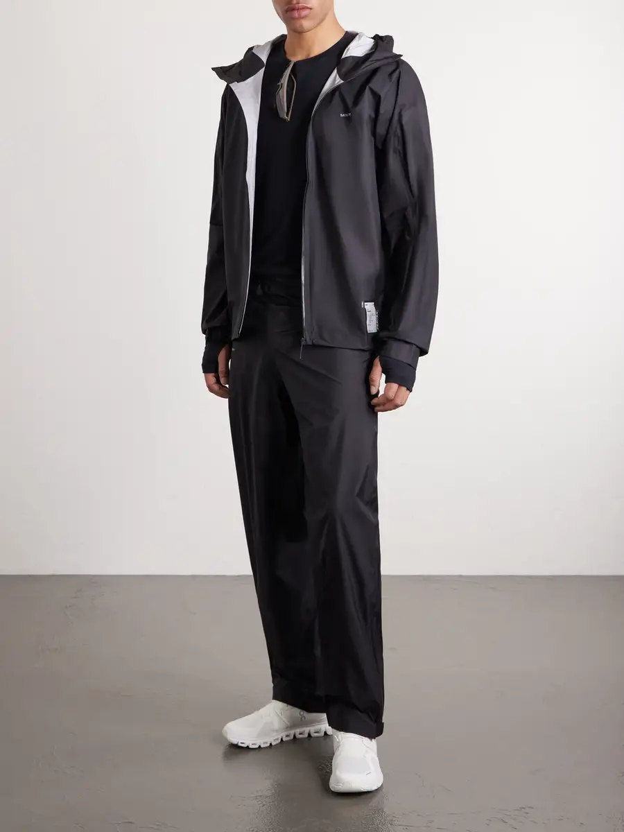 Satisfy Straight-Leg Pertex® 3L Rain Logo-Appliquéd Recycled-Ripstop Trousers - Men | Thumbnail 2