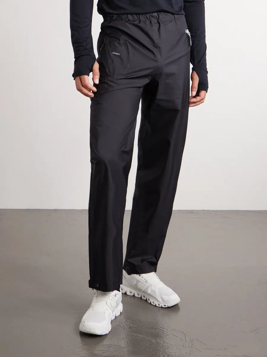 Satisfy Straight-Leg Pertex® 3L Rain Logo-Appliquéd Recycled-Ripstop Trousers - Men | Thumbnail 4