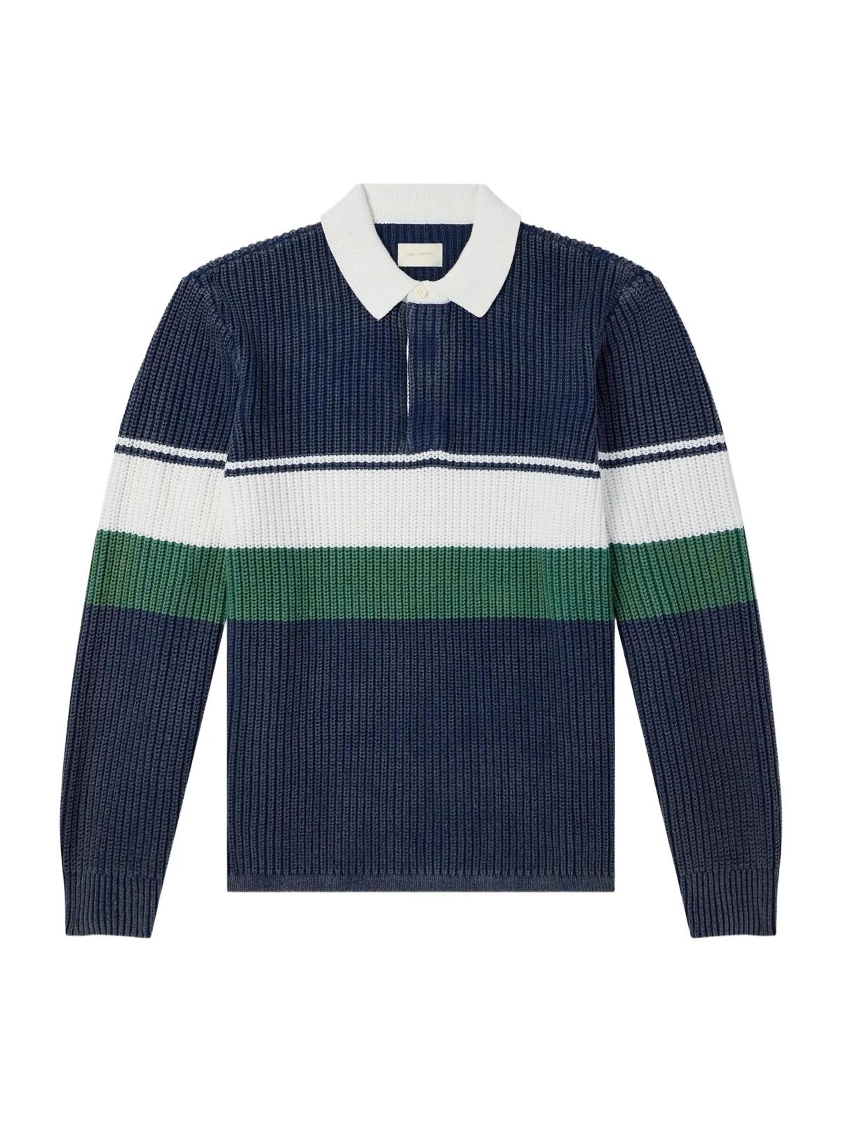 Knitted Cotton Rugby Polo Sweater - Men