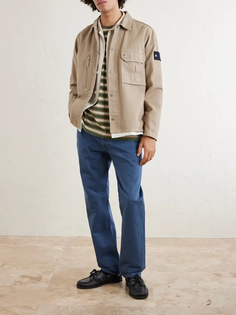 Stone Island DENIM Logo-Appliquéd Light Bull Denim-tc Overshirt - Men | Thumbnail 2