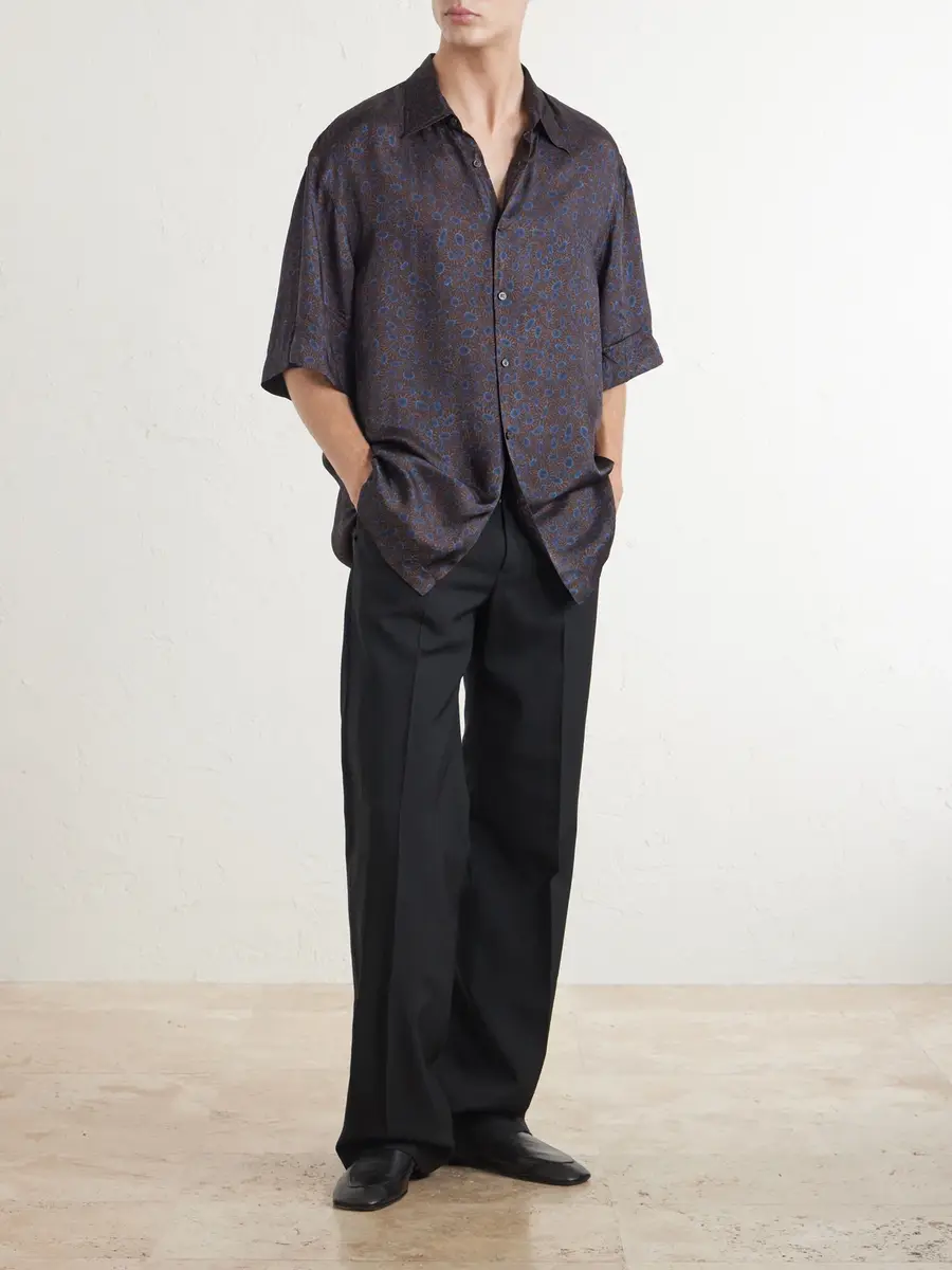 Dries Van Noten Camp-Collar Printed Satin Shirt - Men | Thumbnail 2 Dries Van Noten Camp-Collar Printed Satin Shirt - Men | Thumbnail 2