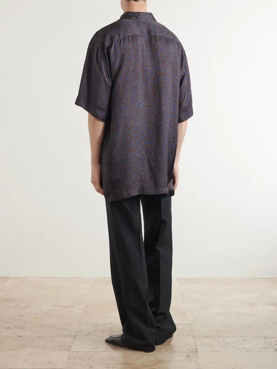 Dries Van Noten Camp-Collar Printed Satin Shirt - Men | Thumbnail 4 Dries Van Noten Camp-Collar Printed Satin Shirt - Men | Thumbnail 4