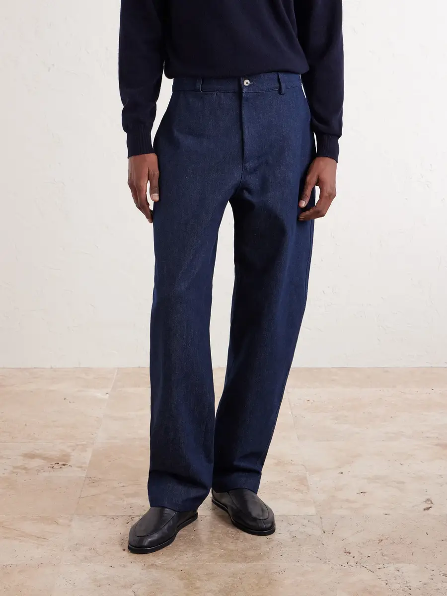 De Bonne Facture Balloon Tapered Denim Trousers - Men | Thumbnail 3 De Bonne Facture Balloon Tapered Denim Trousers - Men | Thumbnail 3