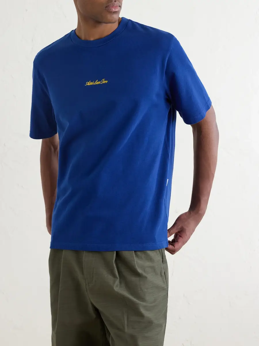 Aimé Leon Dore Logo-Embroidered Cotton-Jersey T-Shirt - Men | Thumbnail 3