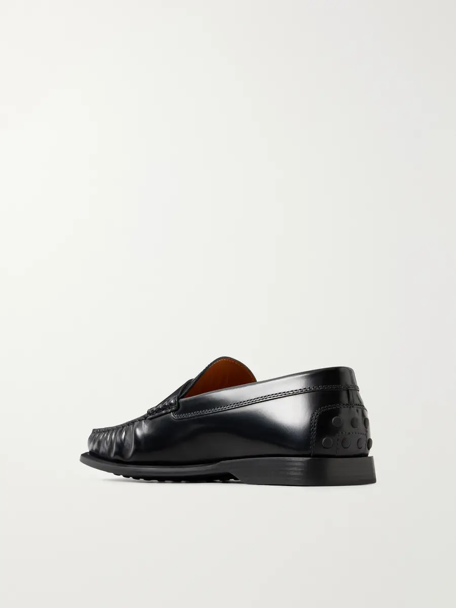 Tod's Logo-Debossed Gathered Leather Loafers - Men | Thumbnail 4 Tod's Logo-Debossed Gathered Leather Loafers - Men | Thumbnail 4