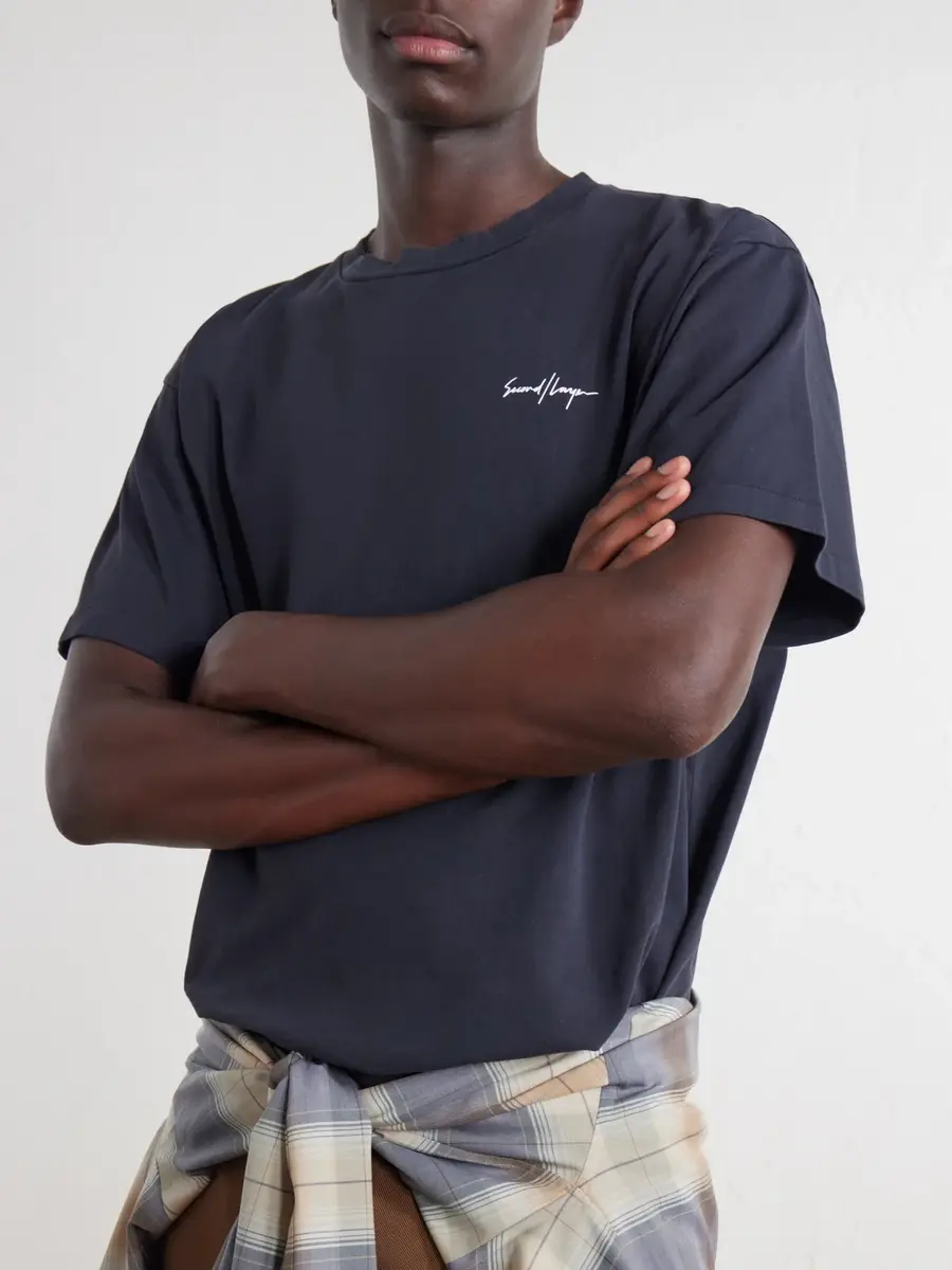 Second/Layer Printed Cotton-Jersey T-Shirt - Men | Thumbnail 5 Second/Layer Printed Cotton-Jersey T-Shirt - Men | Thumbnail 5