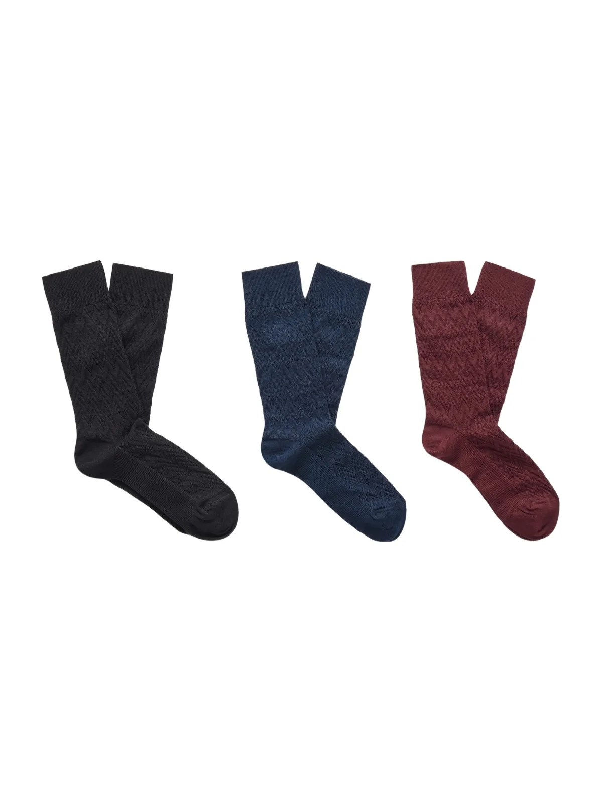 Three-Pack Crochet-Knit Cotton-Blend Socks - Men