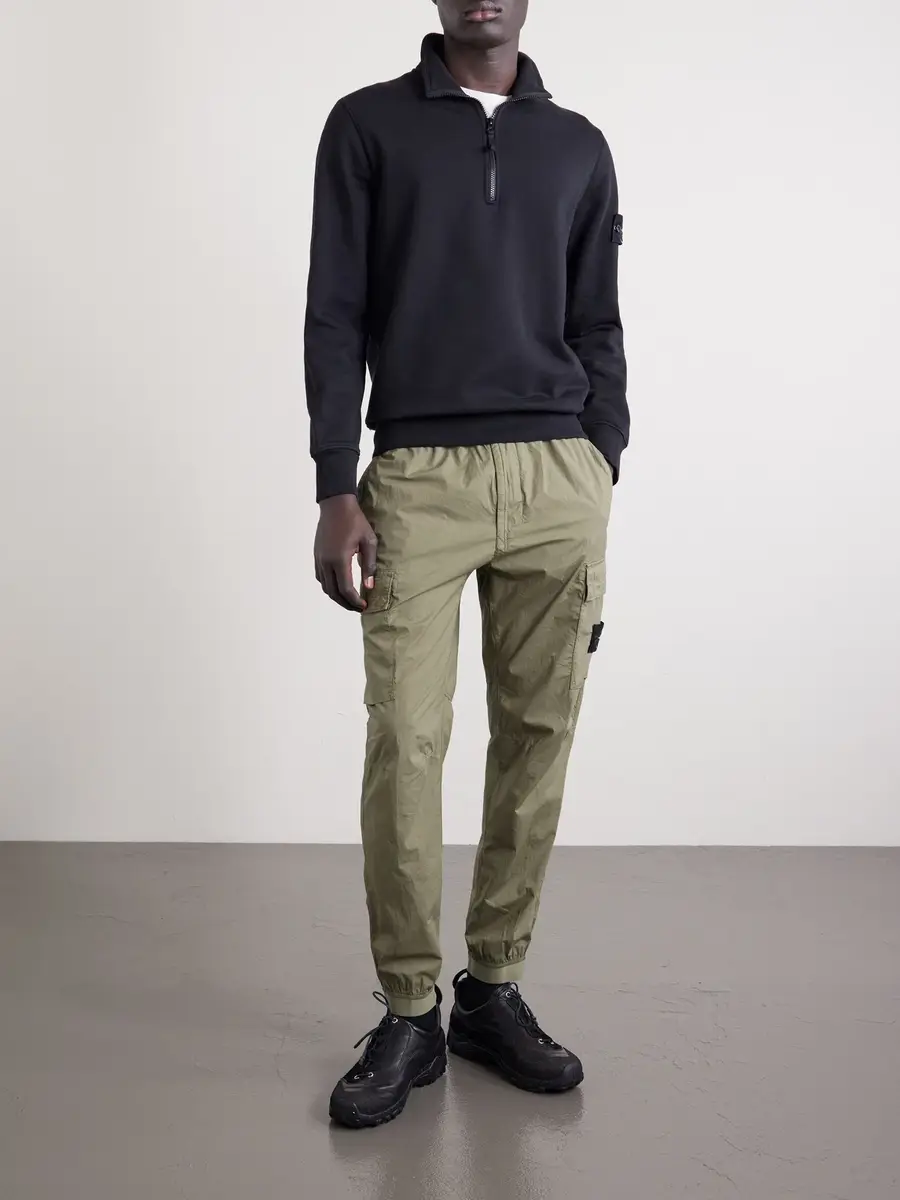 Stone Island Organic Cotton Fleece Half-Zip Sweatshirt - Men | Thumbnail 2 Stone Island Organic Cotton Fleece Half-Zip Sweatshirt - Men | Thumbnail 2