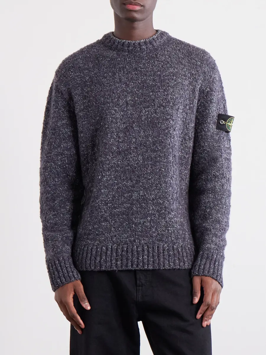 Stone Island Virgin Wool-Nylon Sweater - Men | Thumbnail 3 Stone Island Virgin Wool-Nylon Sweater - Men | Thumbnail 3