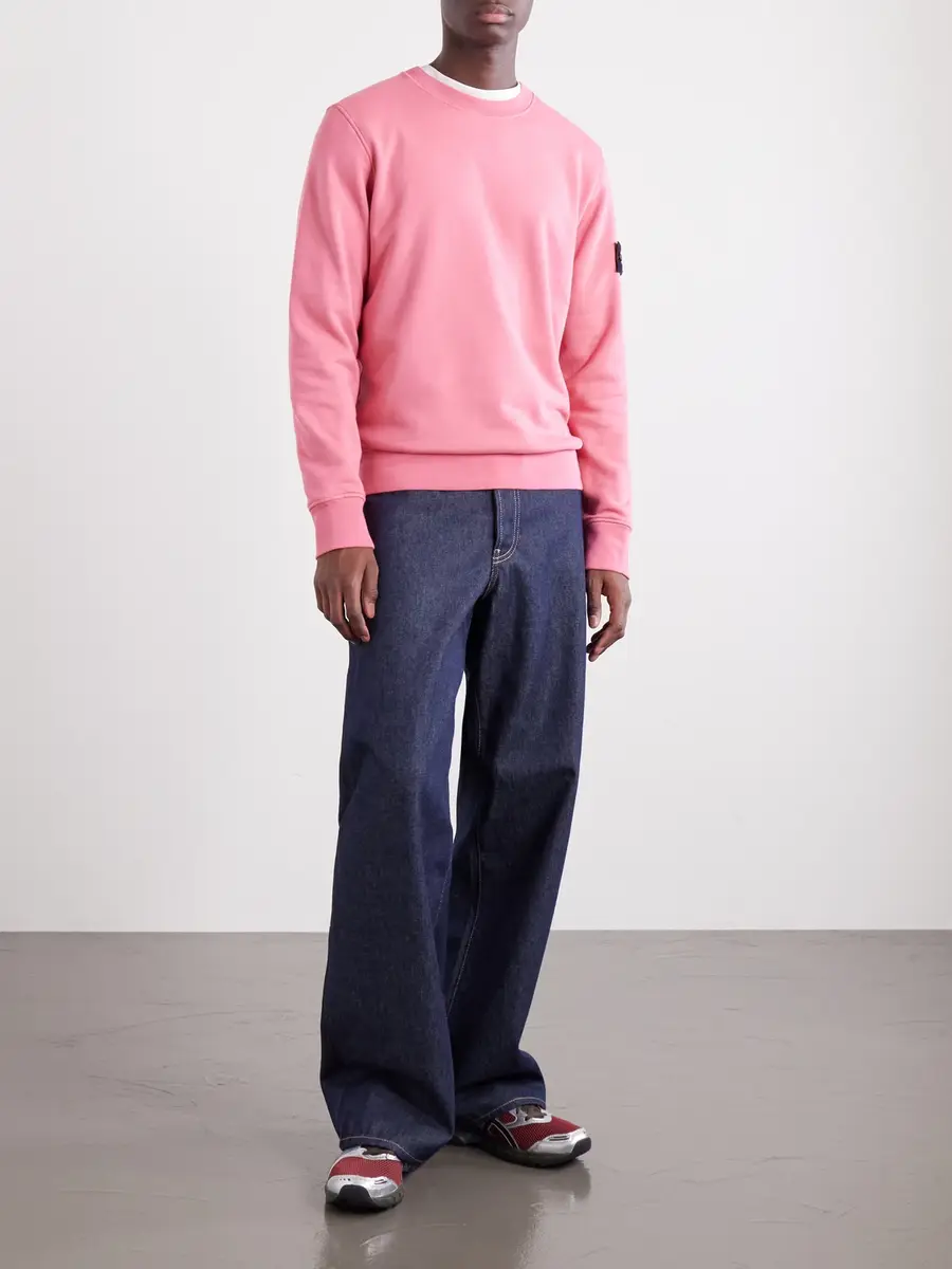Stone Island Garment-Dyed Cotton-Fleece Sweatshirt - Men | Thumbnail 2 Stone Island Garment-Dyed Cotton-Fleece Sweatshirt - Men | Thumbnail 2