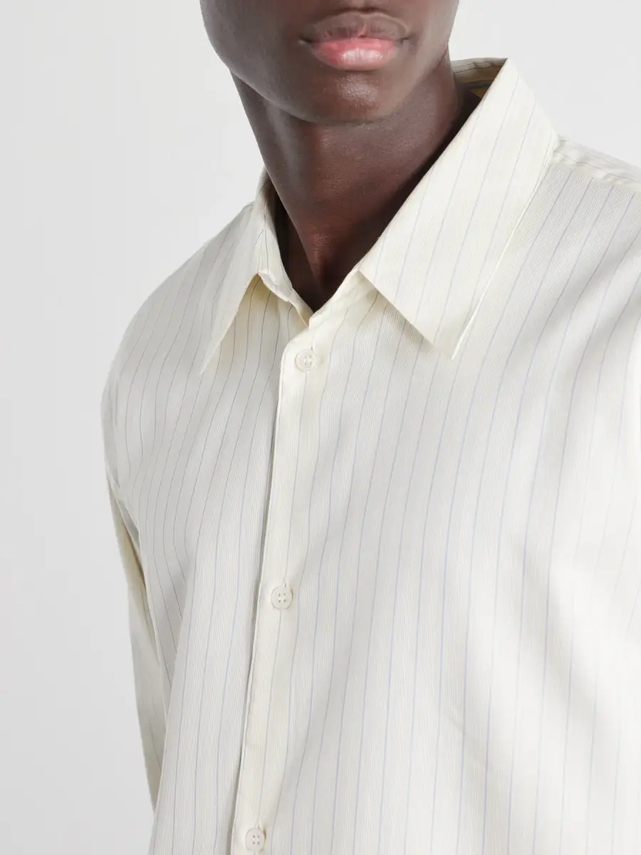 Studio Nicholson View Striped Silk and Cotton-Blend Shirt - Men | Thumbnail 5