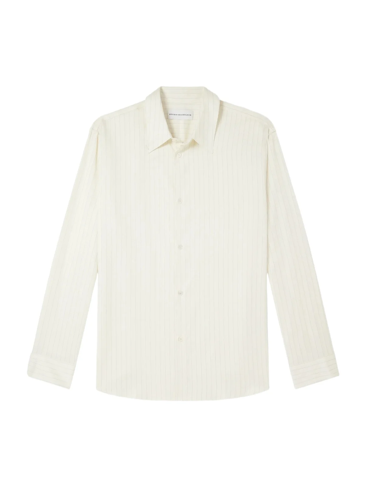 Studio Nicholson View Striped Silk and Cotton-Blend Shirt - Men