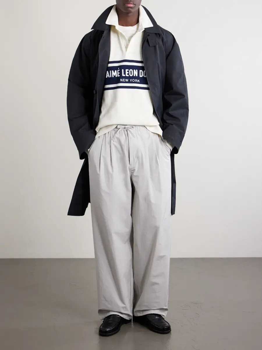 Aimé Leon Dore Logo-Embroidered Striped Cotton Polo Sweater - Men | Thumbnail 2