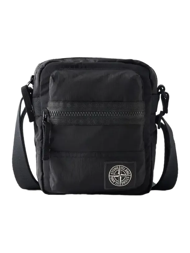 Logo-Appliqué Coated ECONYL® Nylon Metal Messenger Bag - Men