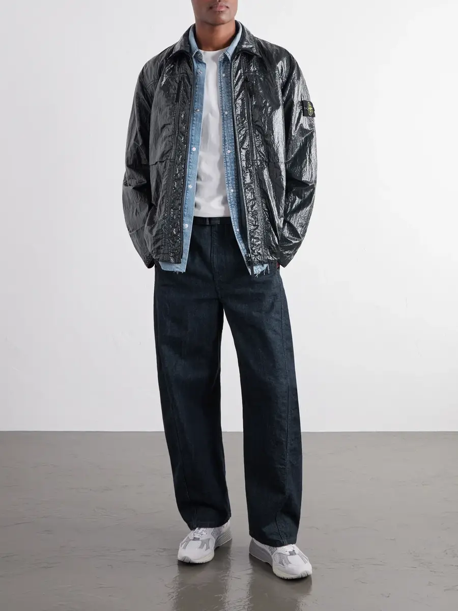 Stone Island Garment-Dyed Nylon Lucido Zip-Up Jacket - Men | Thumbnail 2 Stone Island Garment-Dyed Nylon Lucido Zip-Up Jacket - Men | Thumbnail 2
