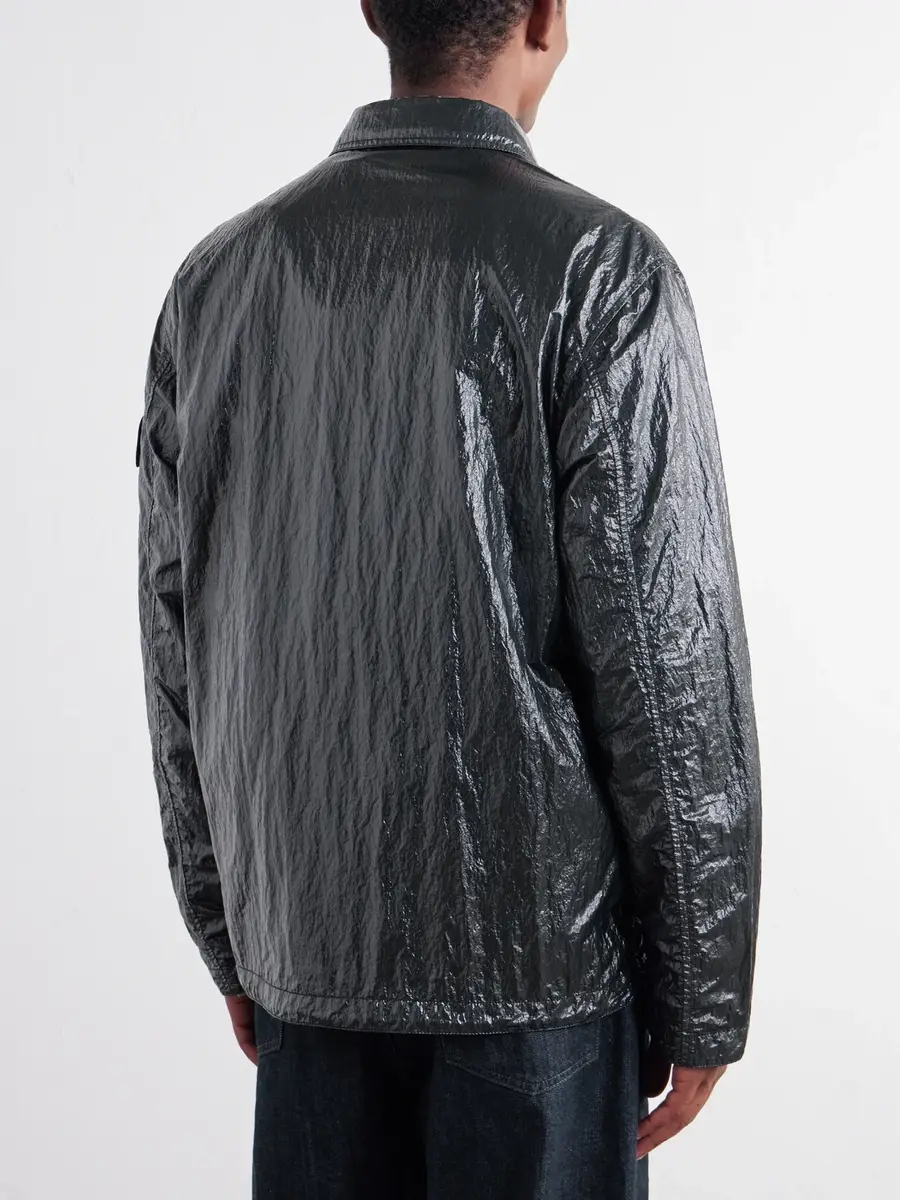 Stone Island Garment-Dyed Nylon Lucido Zip-Up Jacket - Men | Thumbnail 4 Stone Island Garment-Dyed Nylon Lucido Zip-Up Jacket - Men | Thumbnail 4