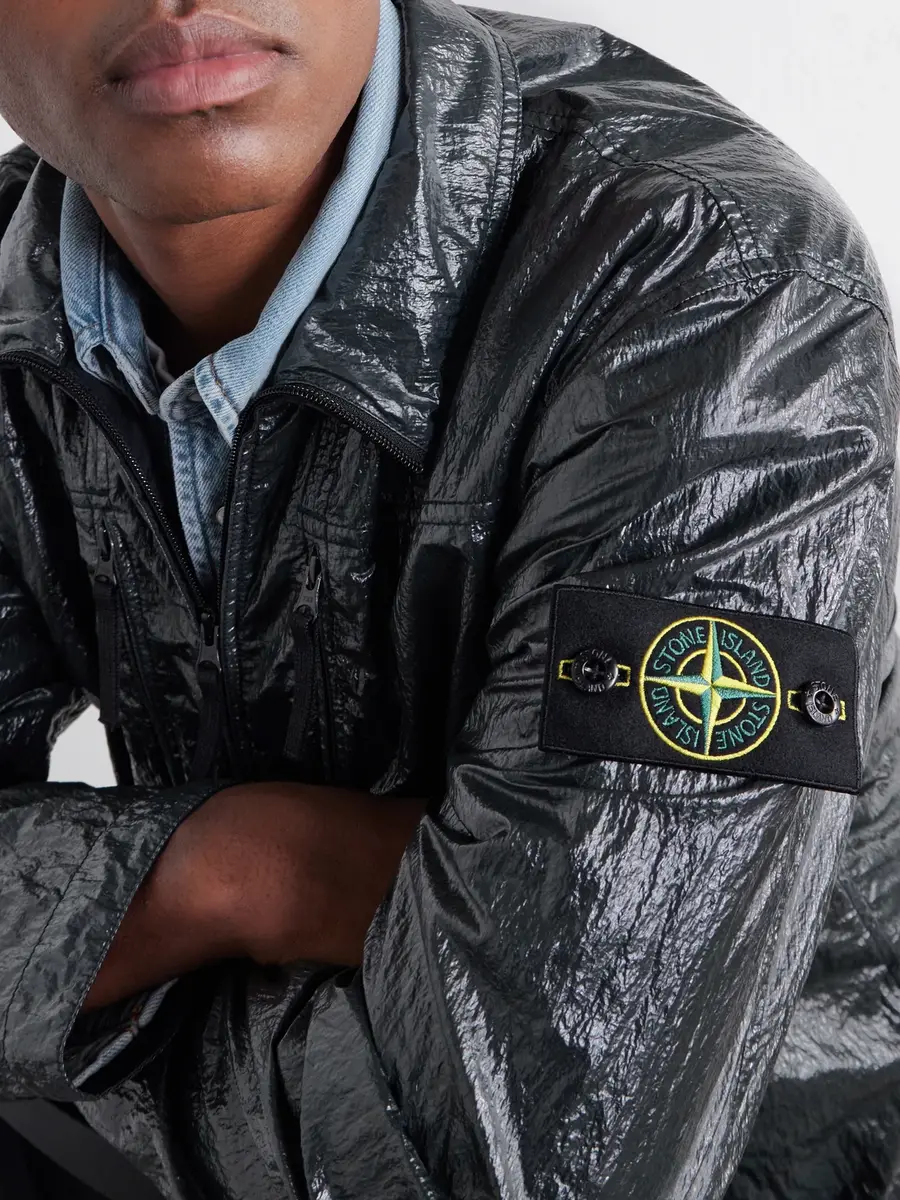 Stone Island Garment-Dyed Nylon Lucido Zip-Up Jacket - Men | Thumbnail 5 Stone Island Garment-Dyed Nylon Lucido Zip-Up Jacket - Men | Thumbnail 5