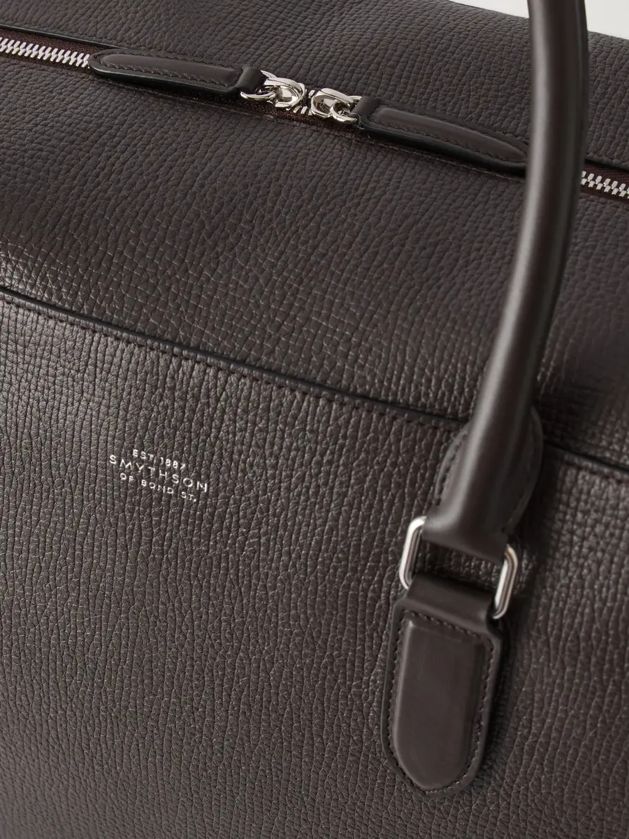 Smythson Full-Grain Leather Weekend Bag - Men | Thumbnail 5 Smythson Full-Grain Leather Weekend Bag - Men | Thumbnail 5
