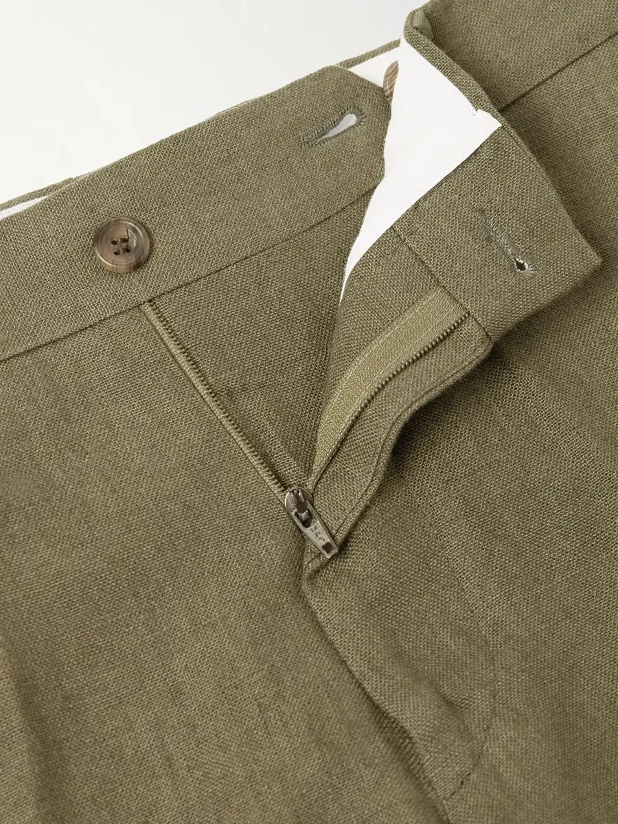Anderson & Sheppard Straight-Leg Linen Shorts - Men | Thumbnail 6 Anderson & Sheppard Straight-Leg Linen Shorts - Men | Thumbnail 6