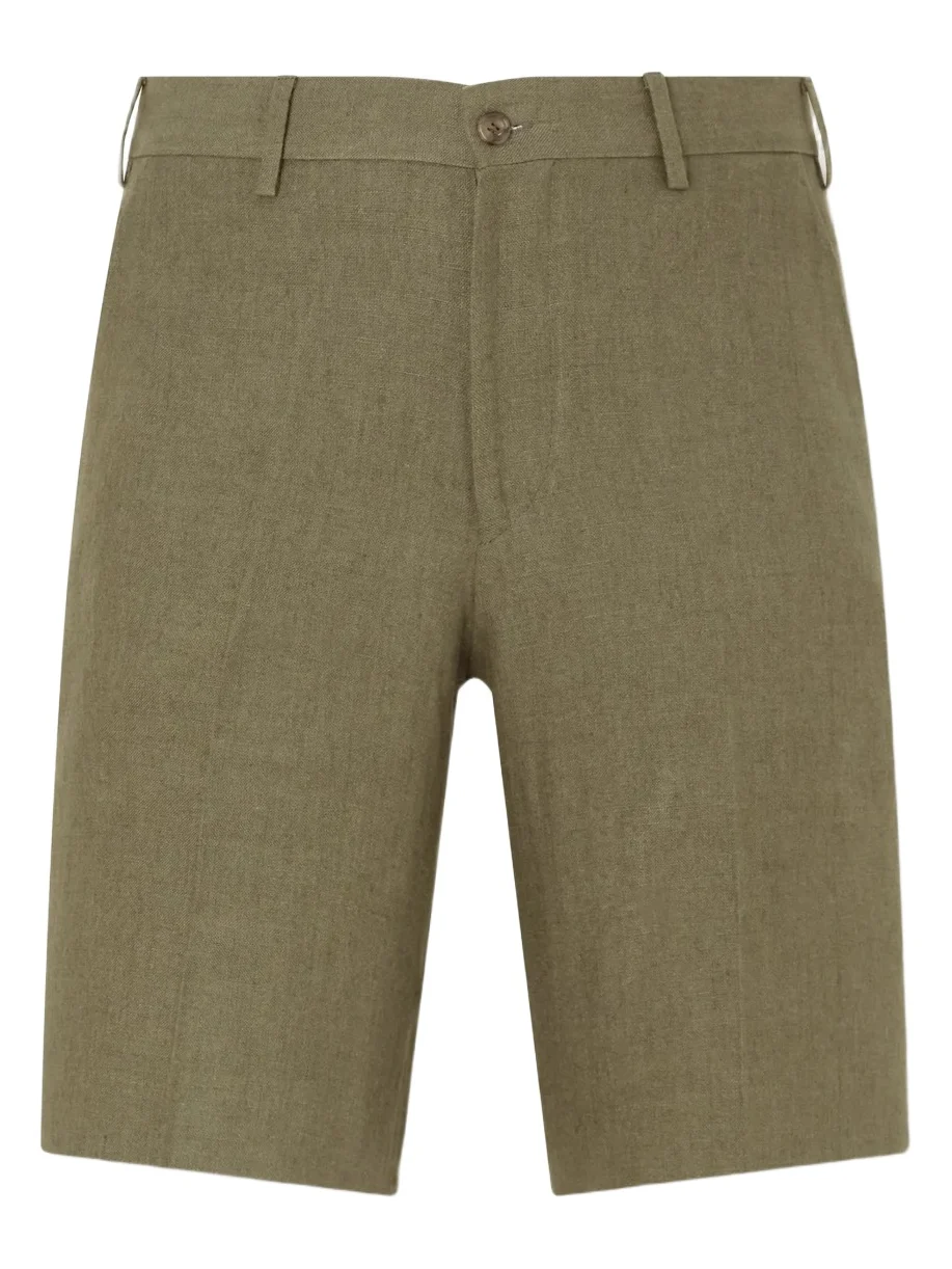 Straight-Leg Linen Shorts - Men Straight-Leg Linen Shorts - Men