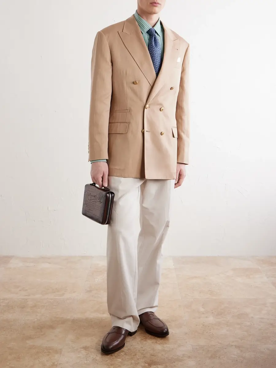 Berluti Itauba Wide Leather Messenger Bag - Men | Thumbnail 2